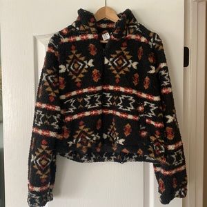 The Denim Bar Fleece Zip-Up Sweater